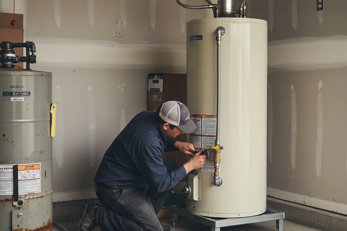 Water heater and shutoff valve replacement in Inkom